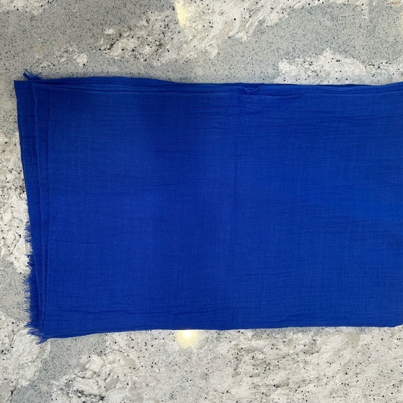Monday Swimwear St. Tropez Sarong in Cobalt Crinkle Linen - Picture 1 of 2